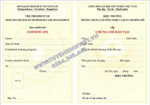 Chứng chỉ quản lí thiết bị trường học