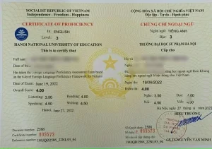 chung chi tiếng anh b1 đại học su pham