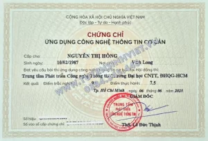 thi Chứng chỉ Tin học cơ bản HCM