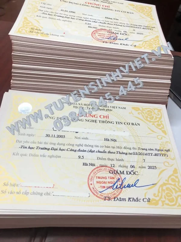 thi chung chi tin hoc tai dai hoc cong doan 1