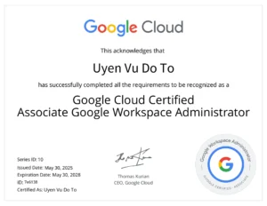 Khám Phá 5 Chứng Chỉ Tin Học Văn Phòng Được Ưa Chuộng Nhất 2025 10 Chứng chỉ văn phòng Google Workspace