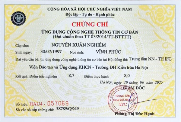 chung chi tin hoc co ban 1
