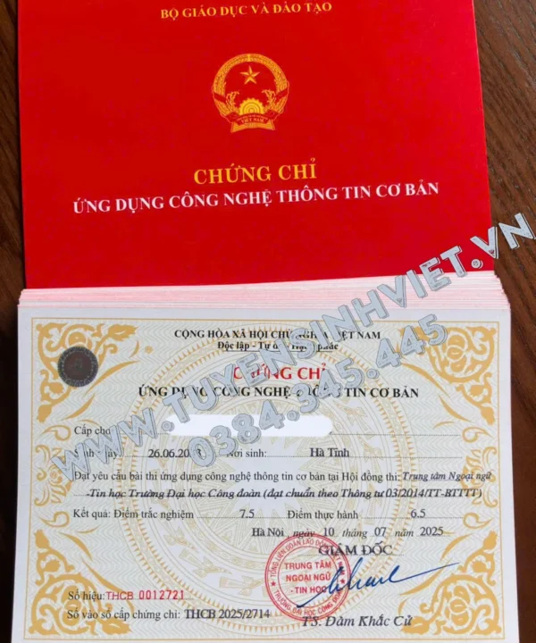 chung chi tin hoc co ban dai hoc cong doan 03 08