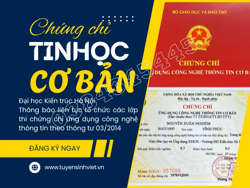 chung chi tin hoc truong dai hoc kien truc ha noi