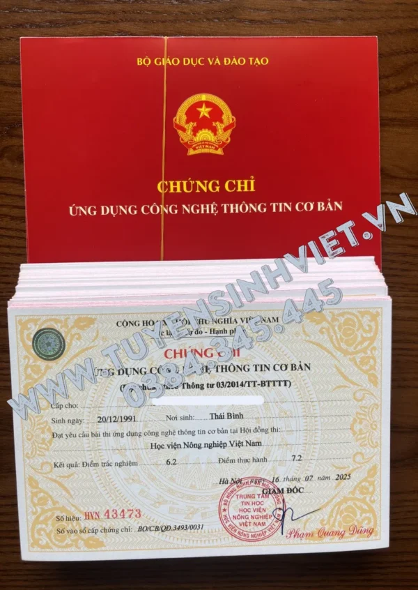 thi chung chi tin hoc hoc vien nong nghiep 03 08 2025