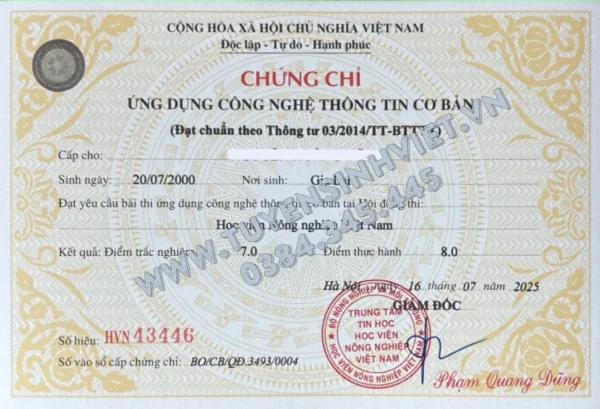 thi chung chi tin hoc hoc vien nong nghiep 03 08