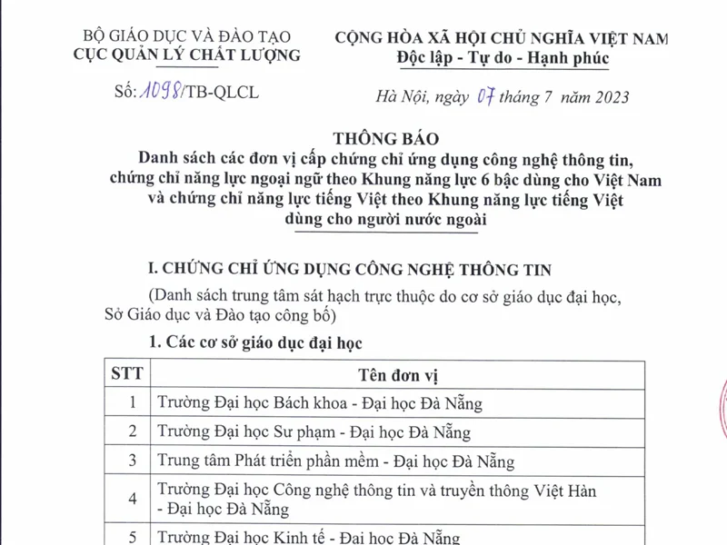 cap chung chi tin hoc 2025