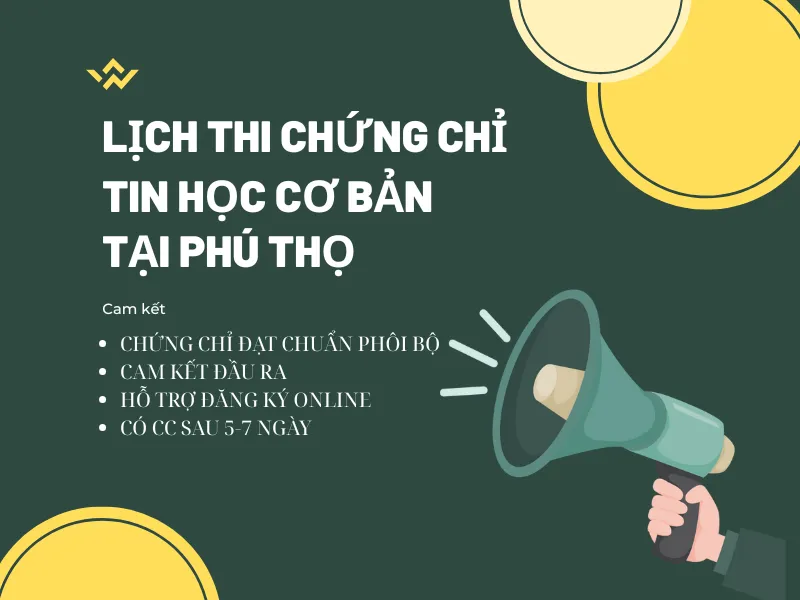 thi chung chi tin hoc co ban tai phu tho