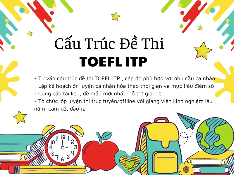 cau tru de thi chung chi toefl itp moi nhat