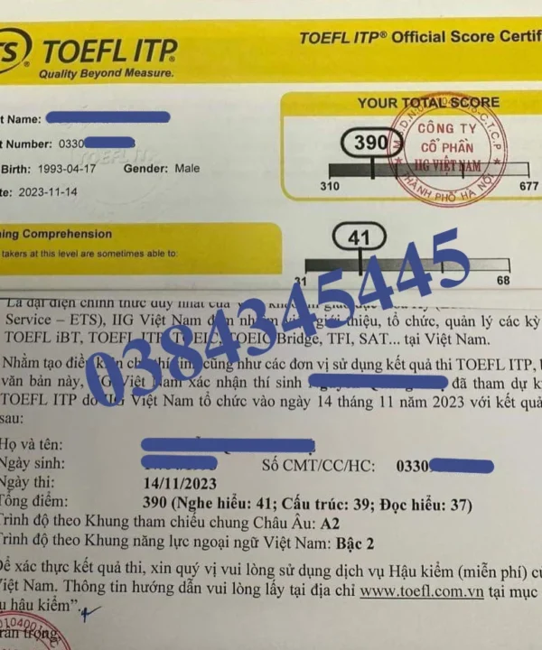lich thi chung chi toefl itp