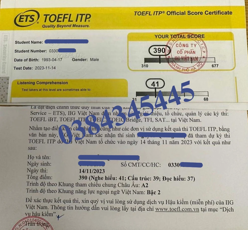 Trang chủ 26 thi chứng chỉ TOEFL ITP 29/10/2025: