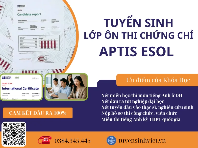 thi chung chi tieng anh aptis esol
