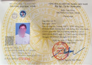 Chứng chỉ Bồi dưỡng theo Chuẩn chức Danh nghề Nghiệp Giáo viên