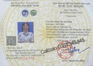 Chứng chỉ Bồi dưỡng theo Chuẩn chức Danh nghề Nghiệp Giáo viên